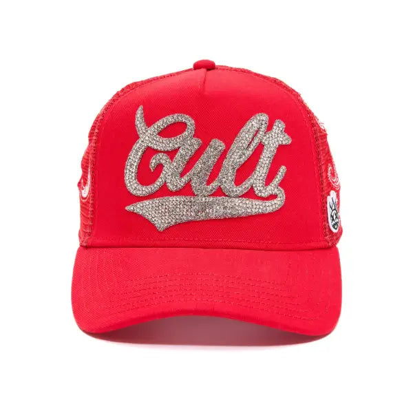 Cult paisley shimuchan logo mesh back trucker hat - OSFA / RED - HATS