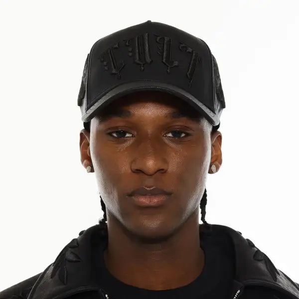 Cult x el alfa logo a frame flower trucker hat - OSFA / BLACK - HATS