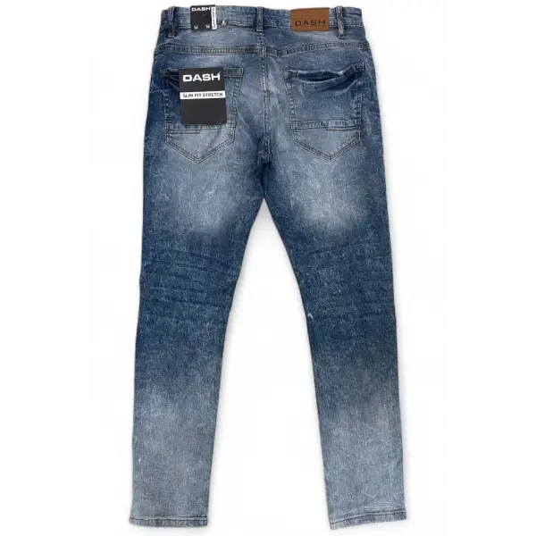Dash rip and repair aged wash denim - DENIM