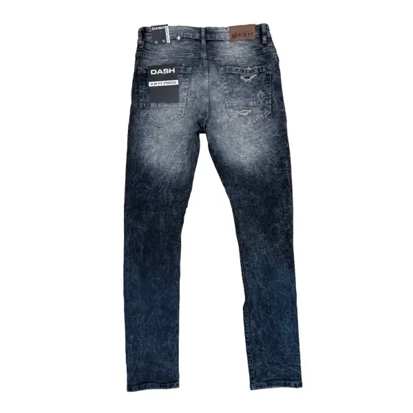 Dash rip and repair bone blue denim - DENIM