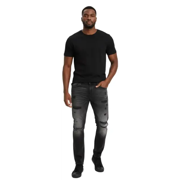 Dash rip and repair denim - 30W/32L / BLACK - DENIM