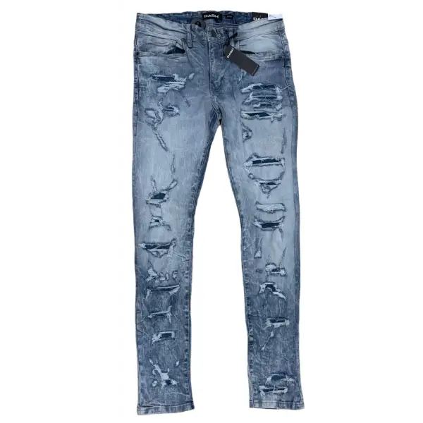 Dash ripped backing denim - DENIM