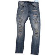 Dash ripped backing denim - DENIM