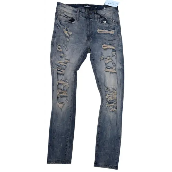 Dash ripped backing denim - DENIM
