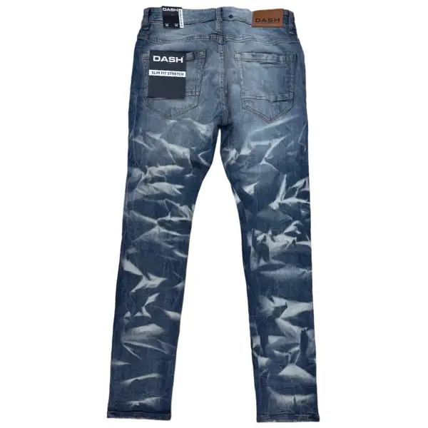 Dash ripped bleach wash slim fit denim - DENIM