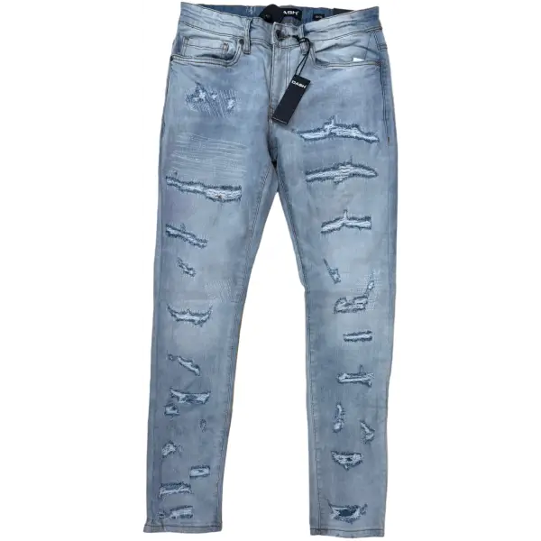Dash ripped stitch slim fit denim - DENIM