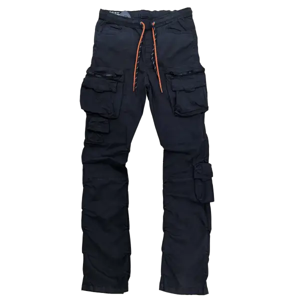 Dash stacked black cargo pant PANTS