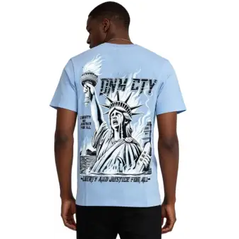 Denim city liberty and justice t-shirt - T-SHIRT
