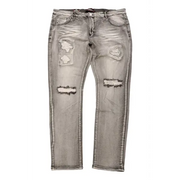 Denim city slit knee ripped denim - 42 - DENIM