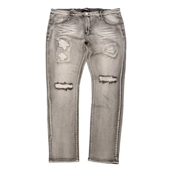 Denim city slit knee ripped denim - 42 - DENIM