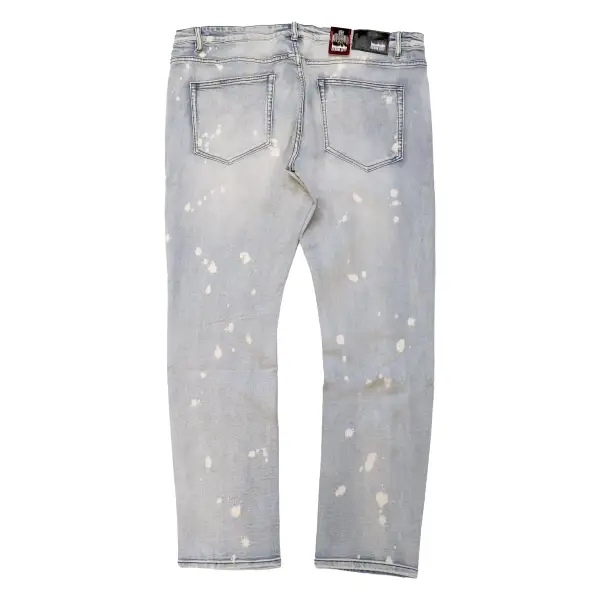 Denim city slit knee ripped denim - DENIM