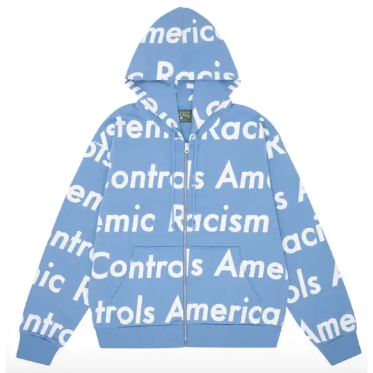 Denim tears systemic racism hoodie - MEDIUM / LT.BLU - HOODIE
