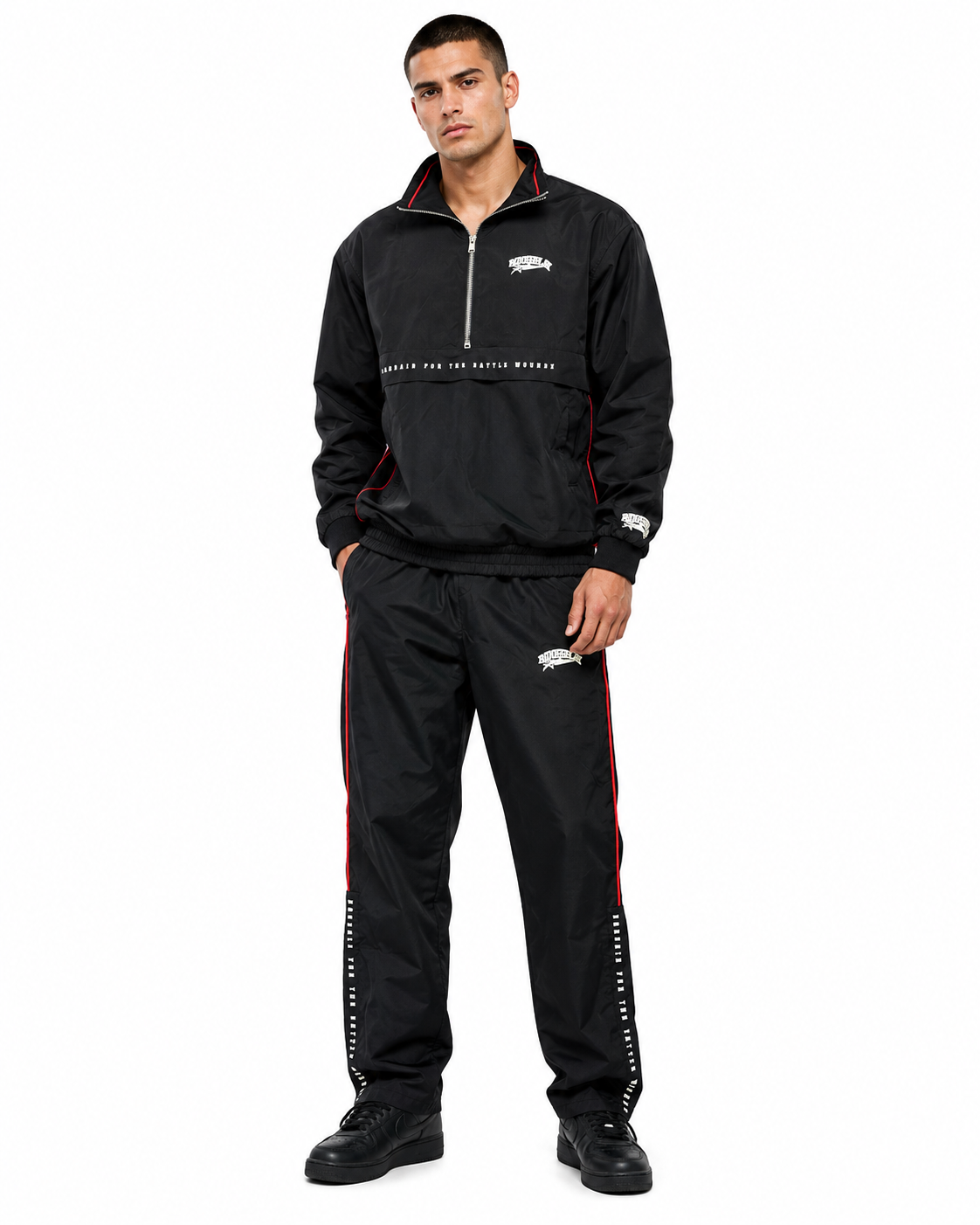 Roughplay nylon quarter zip tracksuit by ROUGH PLAY