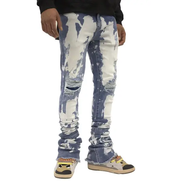 Doctrine hendrix indigo super stacked jean - DENIM