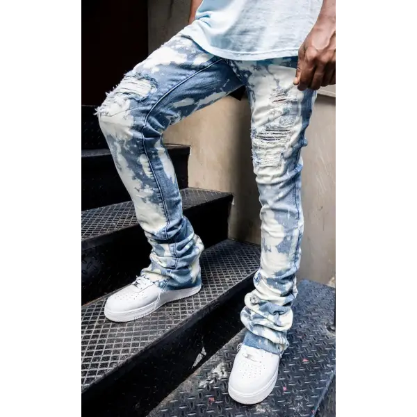 Doctrine hendrix indigo super stacked jean - DENIM