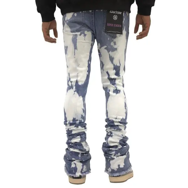 Doctrine hendrix indigo super stacked jean - DENIM