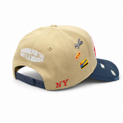 Roughplay ny logos paint splatter snapback hat by ROUGH PLAY