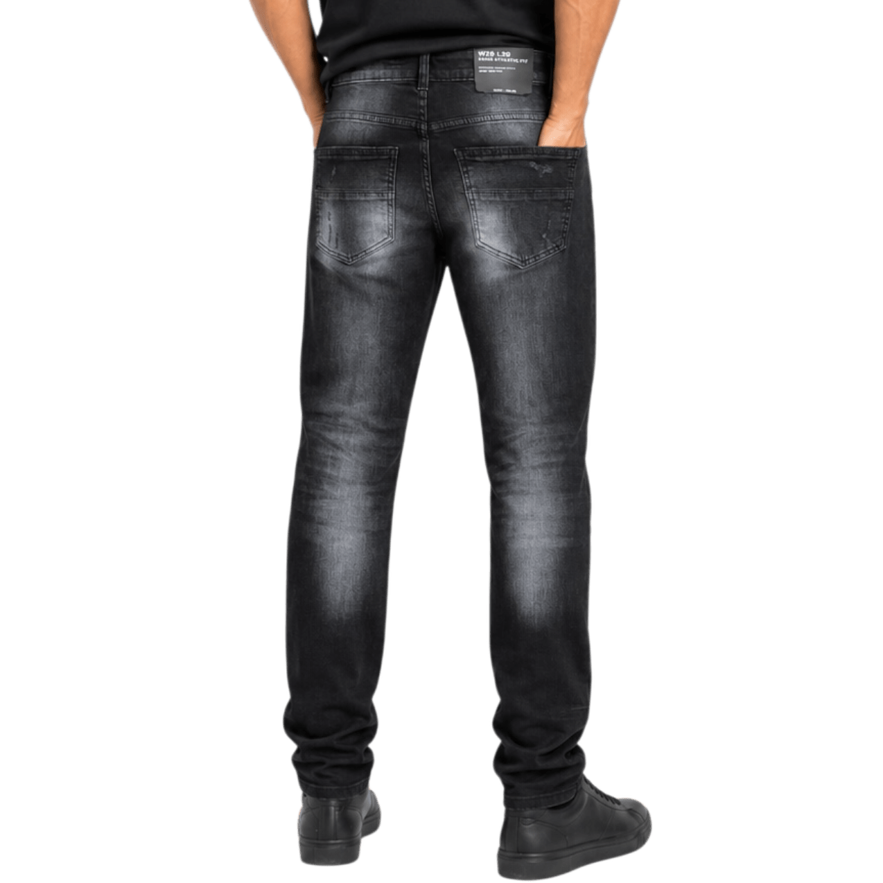 M.society slim straight fit rip and repair denim - DENIM - Cityswagusa.com