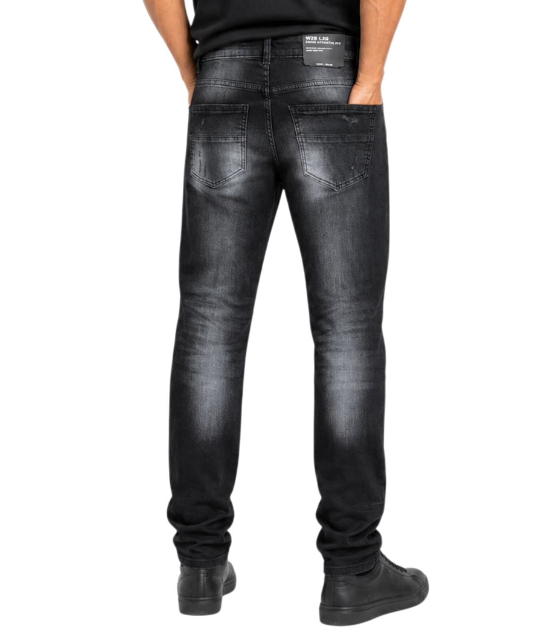 M.society slim straight fit rip and repair denim by M.SOCIETY