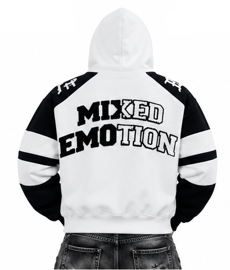 Mixed emotion varsity hoodie by MIXED EMOTION