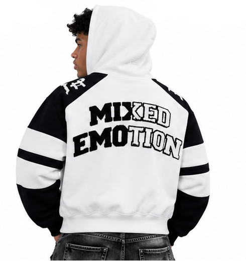 Mixed emotion varsity hoodie by MIXED EMOTION