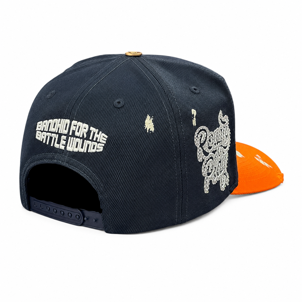 Roughplay ny logos paint splatter snapback hat by ROUGH PLAY