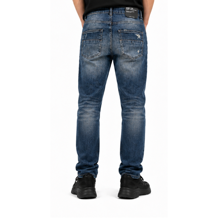 M.society slim straight fit rip and repair denim by M.SOCIETY