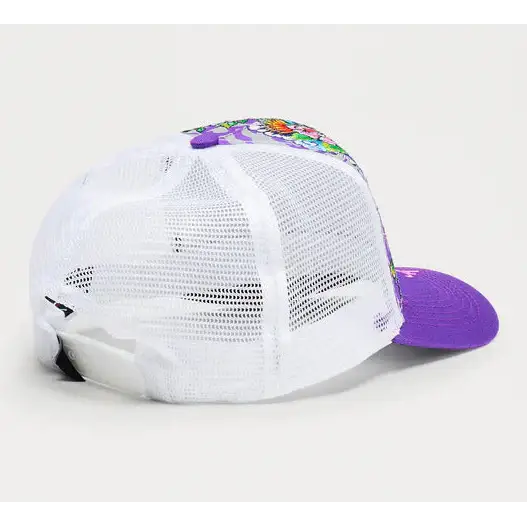 Ed Hardy floral tiger trucker snapback - OSFA / PURPLE - HATS