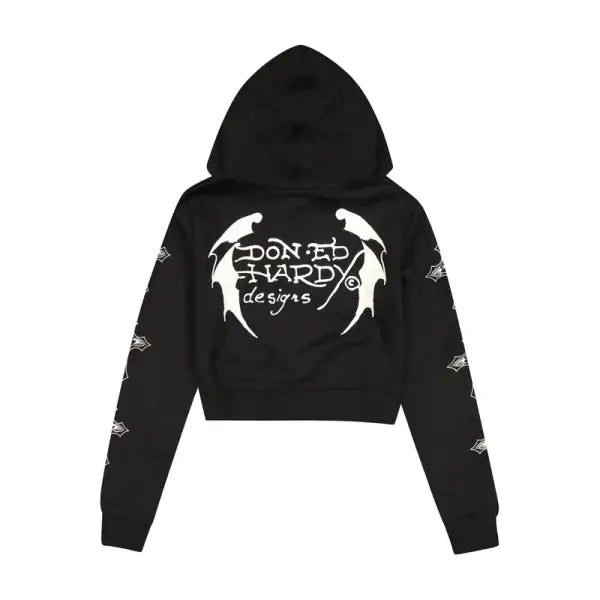 Ed Hardy front crosses zip up hoodie - HOODIE