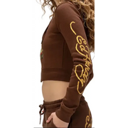 Ed hardy koi fish cropped hoodie - HOODIE