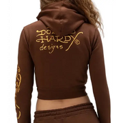 Ed hardy koi fish cropped hoodie - HOODIE