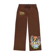 Ed Hardy phoenix sweatpant - SMALL / BROWN - SWEAT PANT