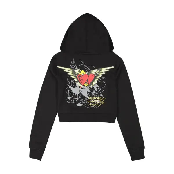 Ed hardy sacred heart zip front hoodie - HOODIE