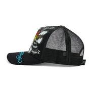 Ed Hardy skull and sword rhinestone trucker snapback - OSFA / BLACK - HATS