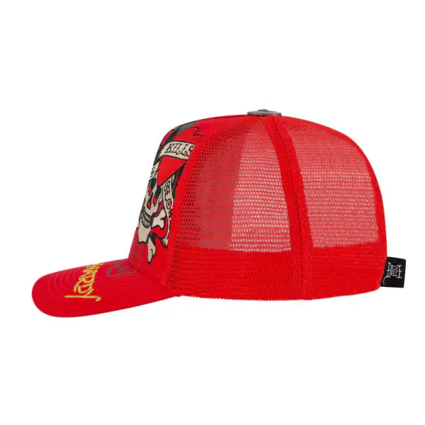 Ed Hardy tiger trucker snapback - OSFA / RED - HATS