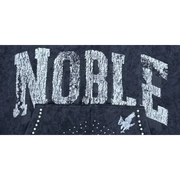 Elite premium denim blackwash rhinestone noble hoodie - HOODIE