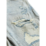 Embellish carve rip & repair denim - DENIM