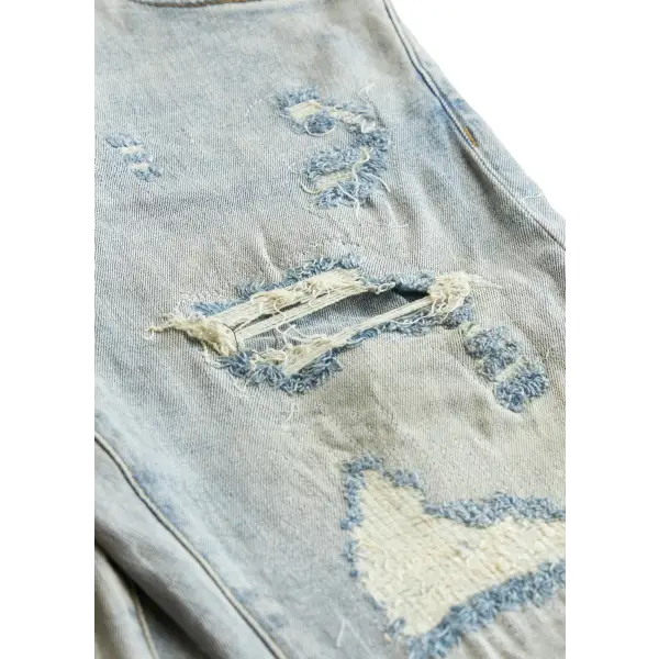 Embellish carve rip & repair denim - DENIM