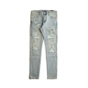 Embellish carve rip & repair denim - DENIM