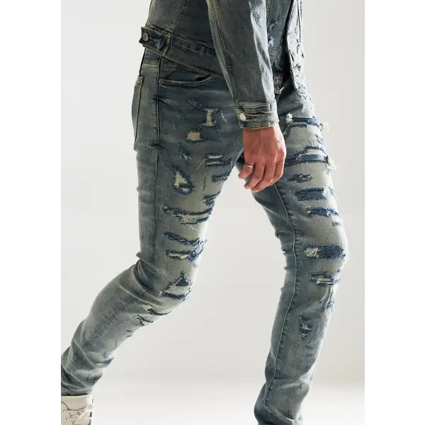 Embellish Donovan Denim – Stylish Embellished Slim Fit Jeans with Unique Details - DENIM