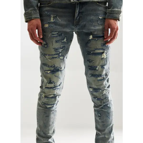 Embellish Donovan Denim – Stylish Embellished Slim Fit Jeans with Unique Details - DENIM