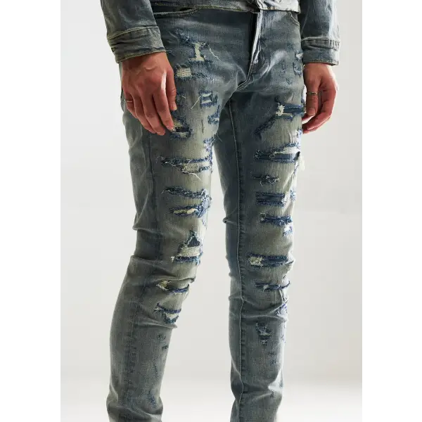 Embellish Donovan Denim – Stylish Embellished Slim Fit Jeans with Unique Details - DENIM