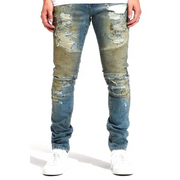 Embellish fash biker denim - DENIM