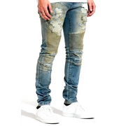 Embellish fash biker denim - DENIM
