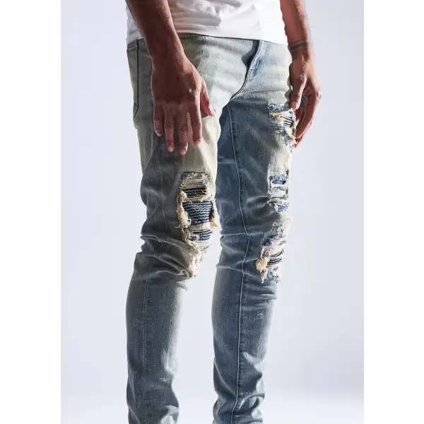 Embellish fb9 rip & repair denim - DENIM