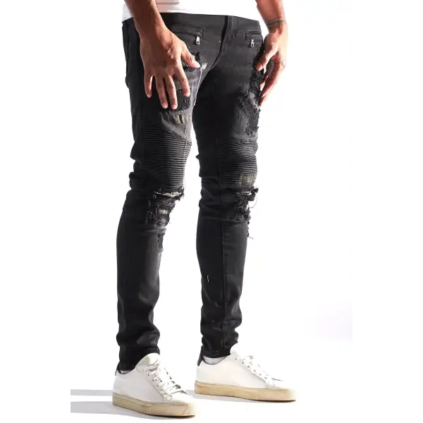 Embellish oden biker denim - DENIM