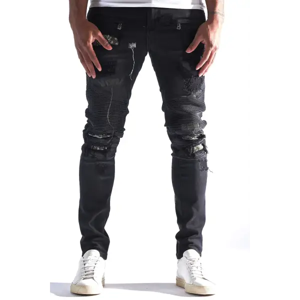 Embellish oden biker denim - DENIM