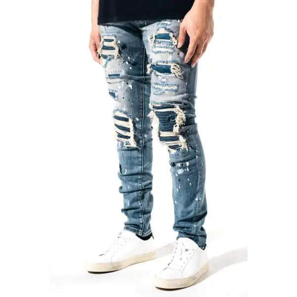 Embellish tyson rip & repair denim - DENIM