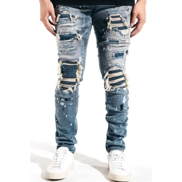 Embellish tyson rip & repair denim - DENIM