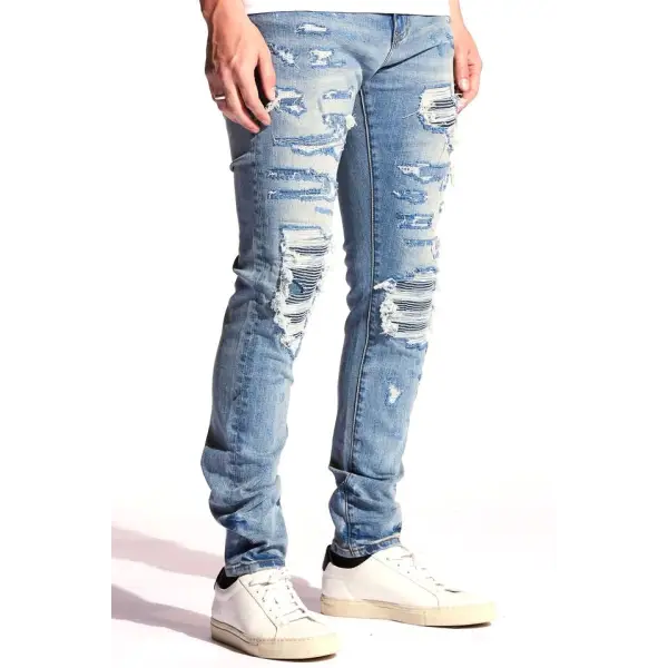 Embellish worrel rip & repair denim - DENIM